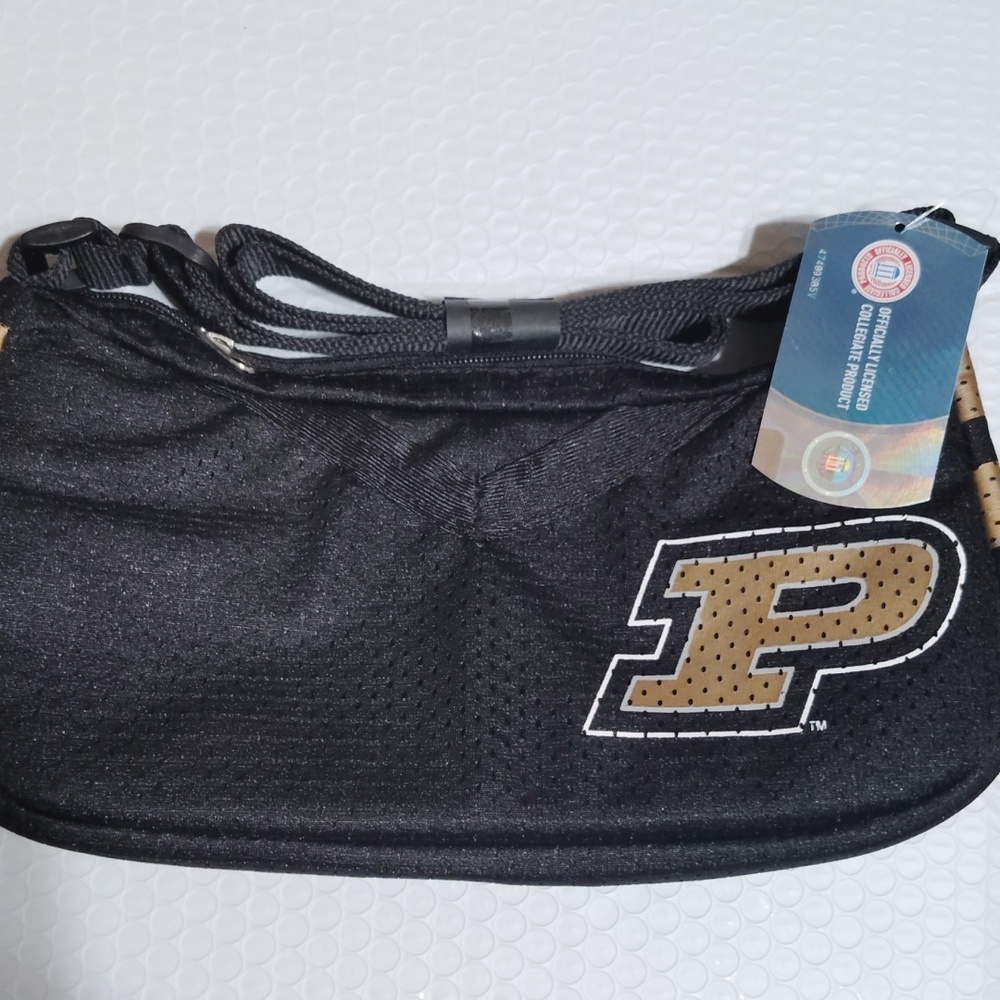 Purdue University Black Waist Bag